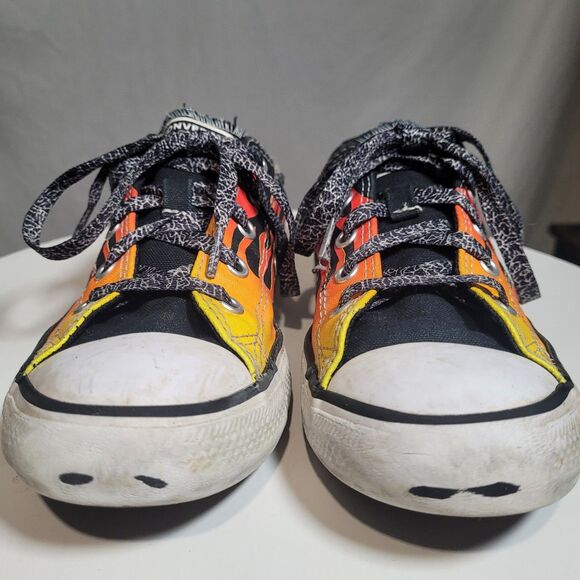 Converse‎ Unisex All-Star Chuck Taylor Flame Low Youth Size 2 - Picture 3 of 6